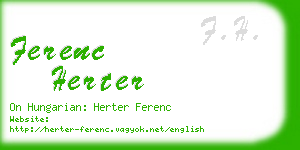 ferenc herter business card